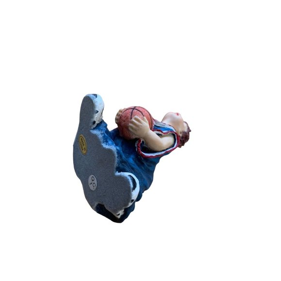 Boy Figure Figurine 3 in Tall Oversized Basketball Shirt Jersey Resin - Picture 4 of 5